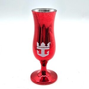 VINTAGE Royal Carribean Shot Glass Loving Cup Red Metallic